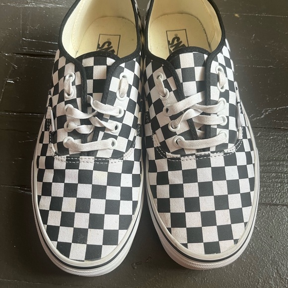 Vans Black and White Checkered Sneakers - Picture 1 of 7